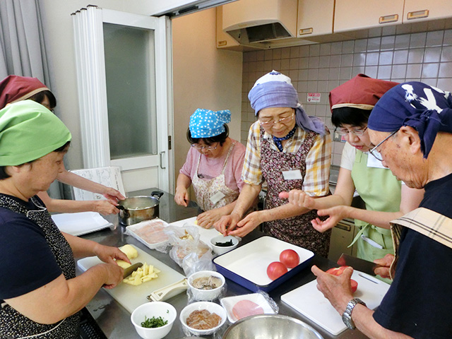 料理実習の様子