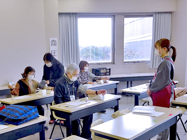 血圧測定の様子