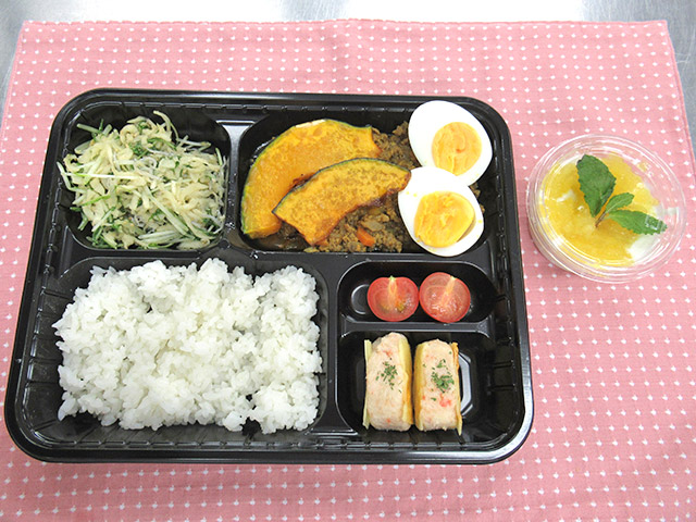 完成したカルシウム強化弁当