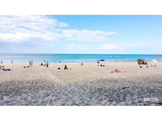 自転車でよく行く家から近いBurleigh Heads Beach