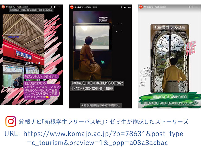 箱根ナビ「箱根学生フリーパス旅」：ゼミ生が作成したストーリーズ